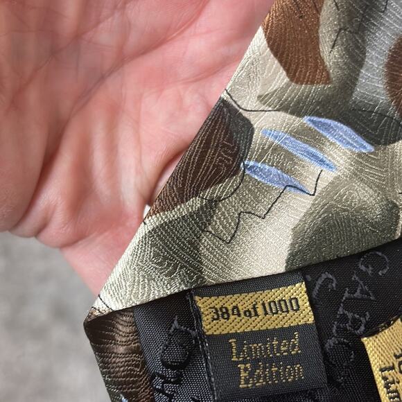 J. Garcia Limited Edition Duck Worm Alarm 100% silk tie - Picture 7 of 7